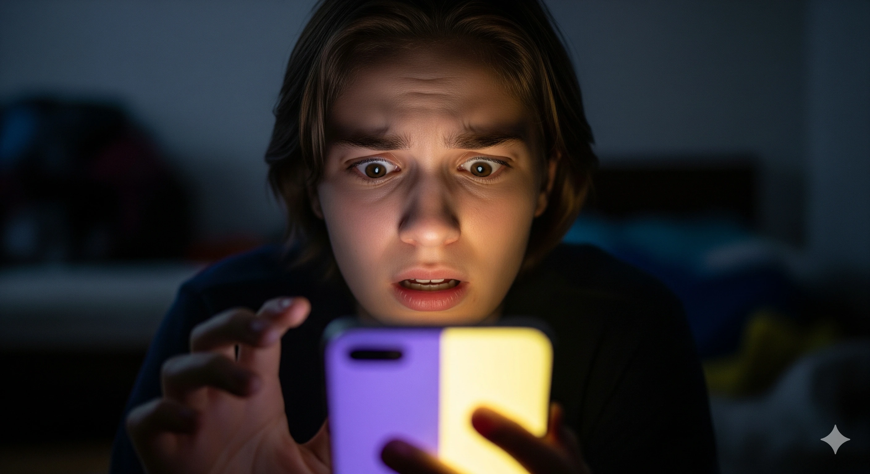 panicked person who accidentally screenshot snapchat story