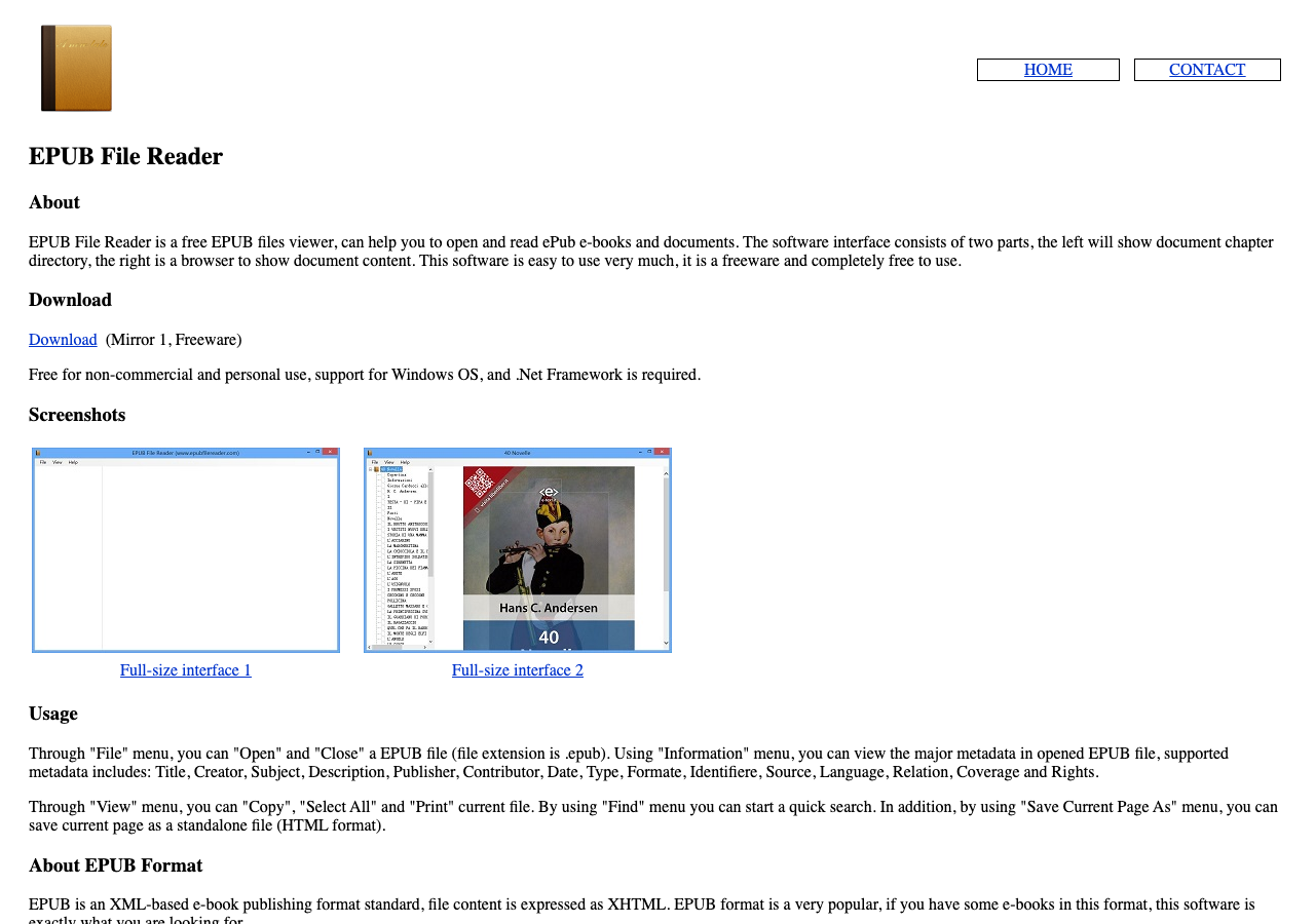 EPUB File Reader - Book reader for windows