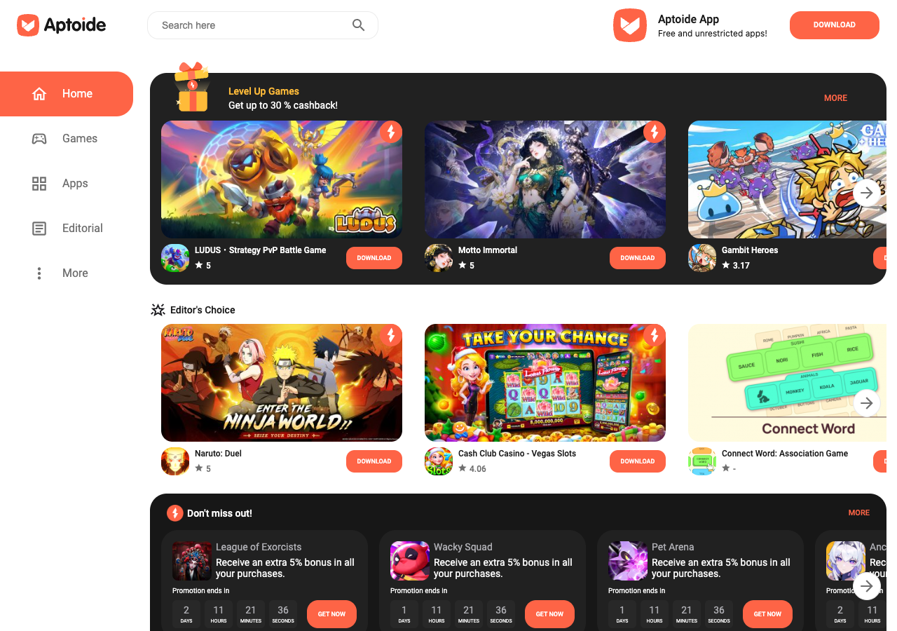 Aptoide - Best Play Store Alternative