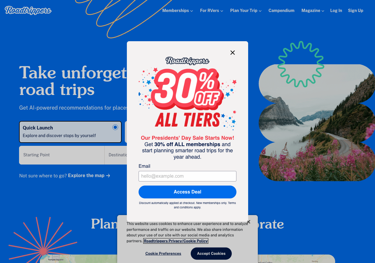 Google Trips Alternative - Roadtrippers