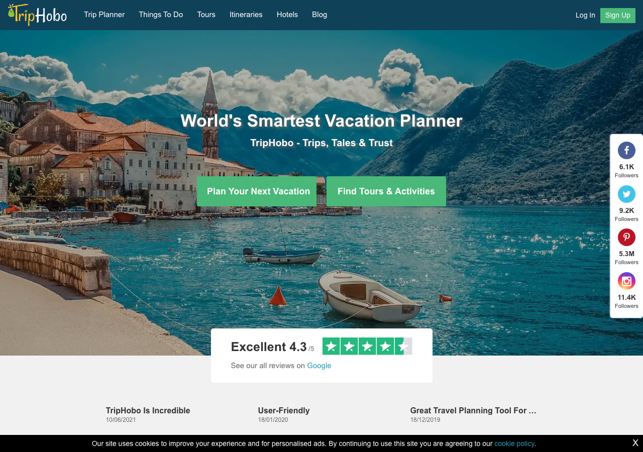 TripHobo - Best Google Trips Alternative