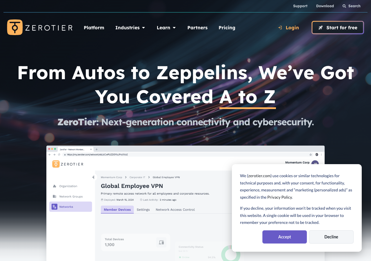 ZeroTier - hamachi alternatives