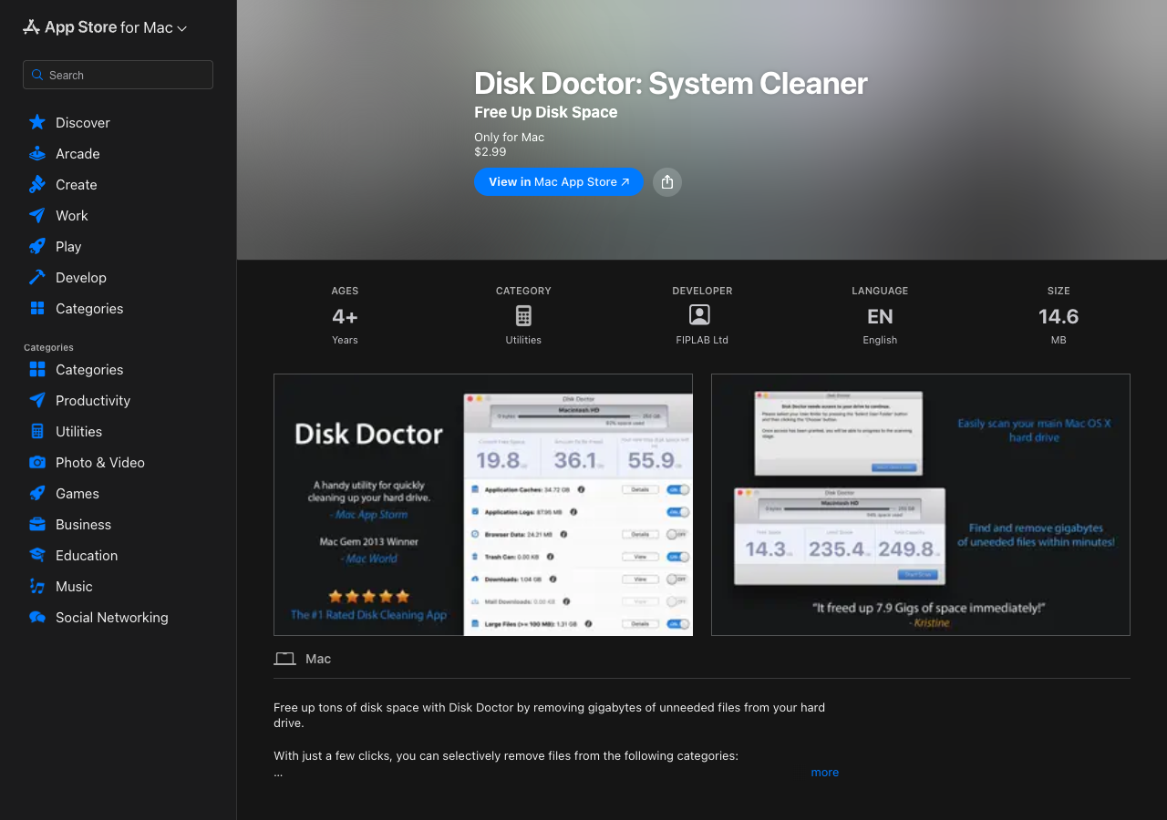 Disk Doctor - Best Paid Mac Cleaner App