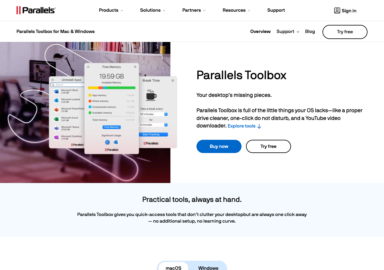 Parallels Toolbox - Best Mac Cleaner Software