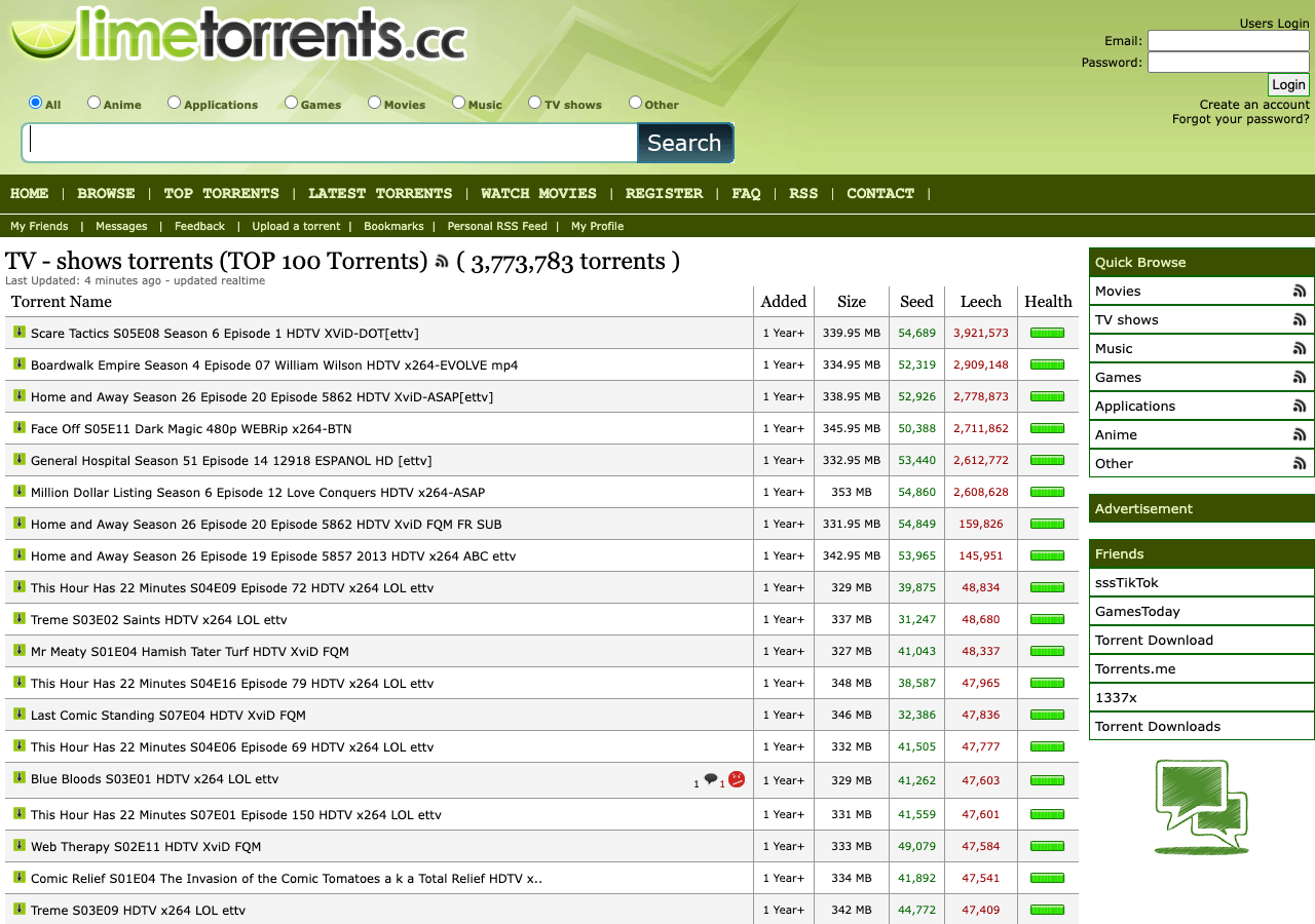 Limetorrents - Online torrent website download