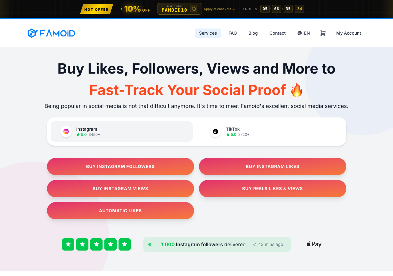 Famoid Best Free Instagram Followers