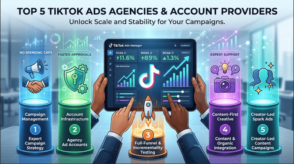 Top 5 TikTok Ads Agencies and Ad Account Providers