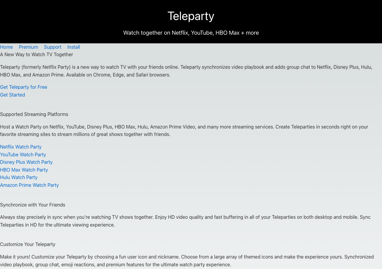 Netflix Party - Rabbit alternatives and replacement