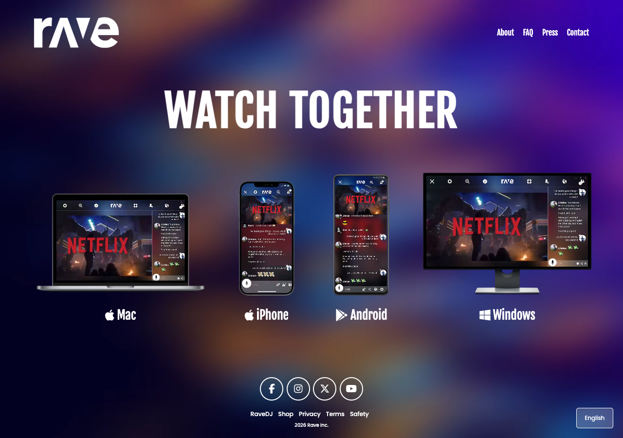 Rave - Rabbit alternative and site like rabb.it